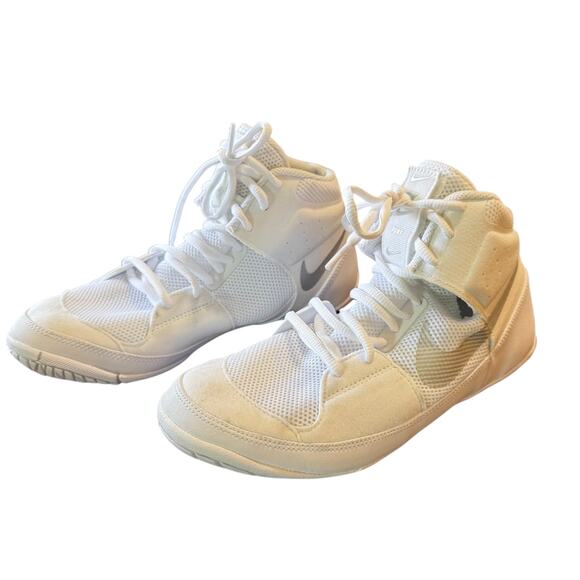 Nike Fury White & Silver Wrestling Boxing MMA Shoes Sneakers Size 7.5 - Picture 10 of 10